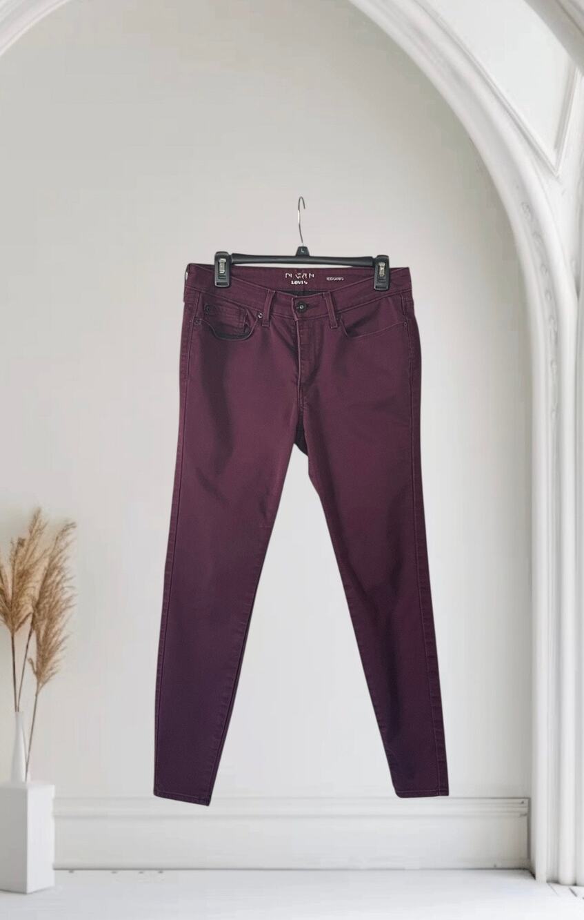 LEVI'S Denizen Jegging Purple Stretch Skinny Jeans Mid Rise Juniors 11 / 30W